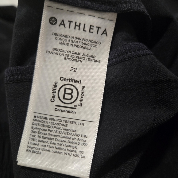 NWT Athleta Brooklyn Camo Jogger Size 22  #014 - Picture 8 of 9